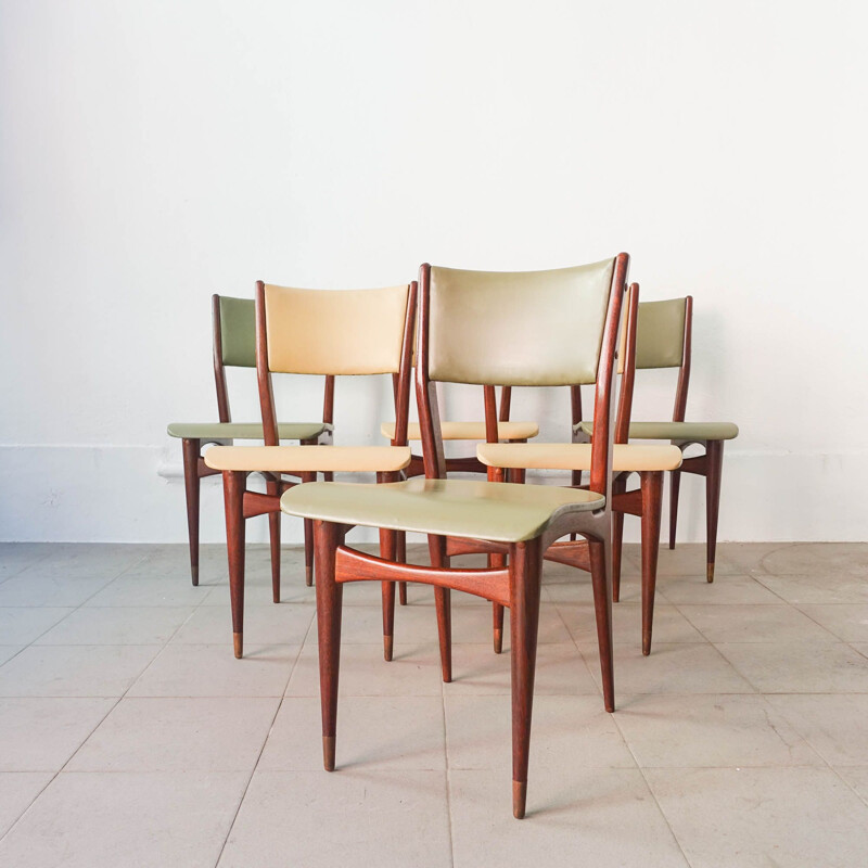 Set of 6 vintage dining chairs by Altamira, Portugal 1950s