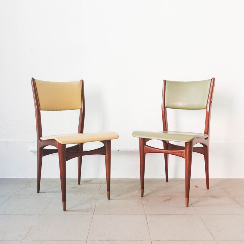 Set of 6 vintage dining chairs by Altamira, Portugal 1950s