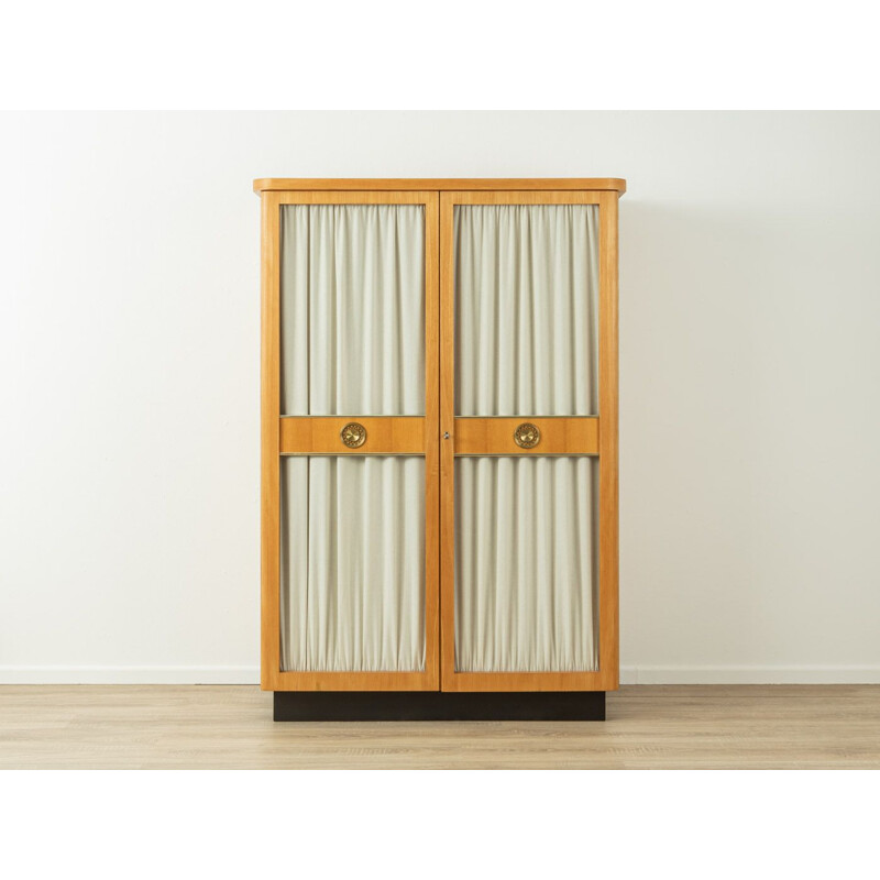 Cherry wood vintage cabinet two doors, Germany 1950s