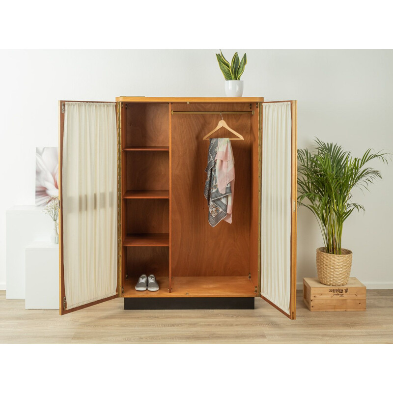 Cherry wood vintage cabinet two doors, Germany 1950s