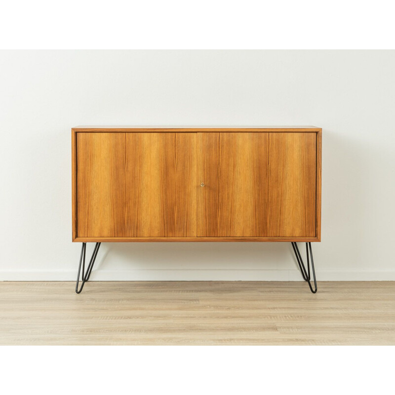 Vintage walnut two doors highboard, Germany 1950s