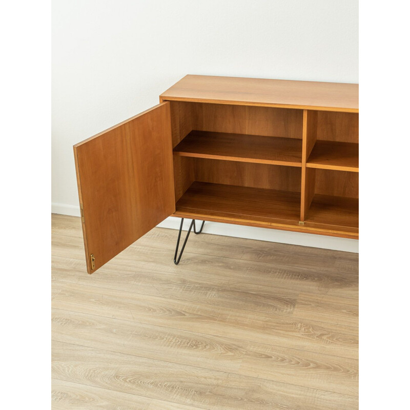 Vintage walnut two doors highboard, Germany 1950s