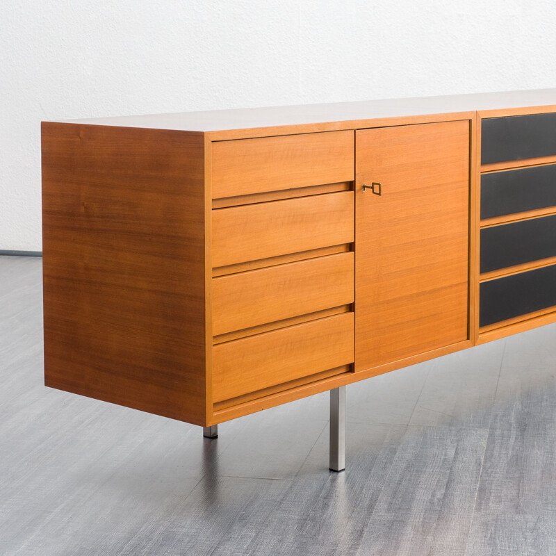 Vintage xxl walnut two-coloured sideboard, 1960s