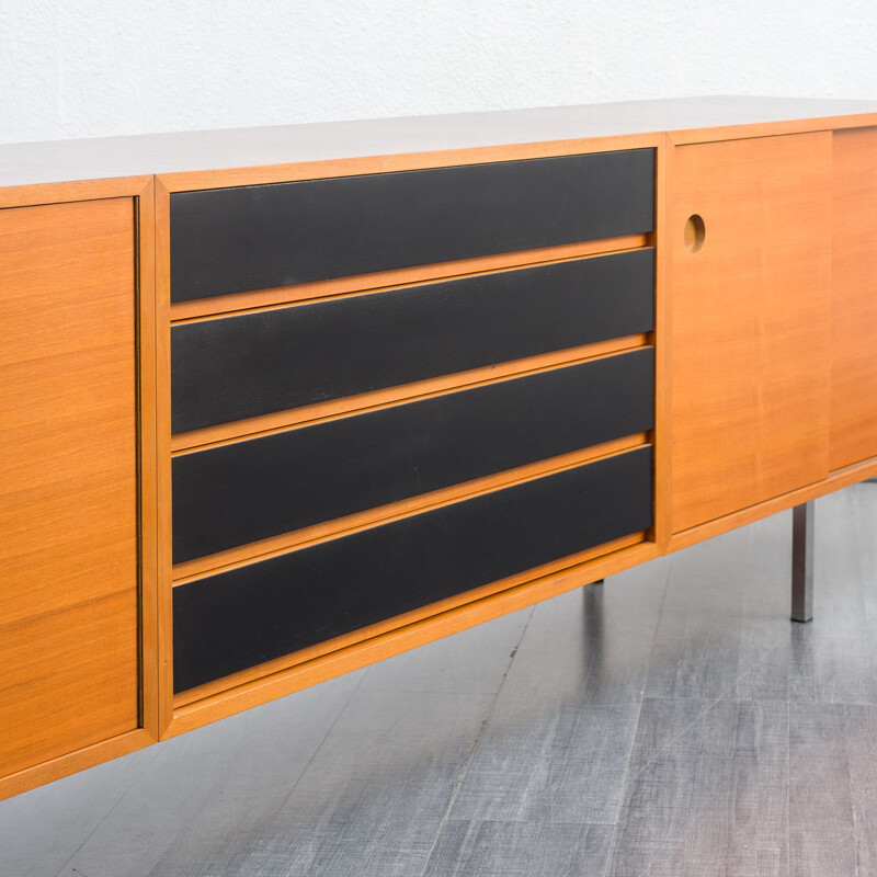 Vintage xxl walnut two-coloured sideboard, 1960s