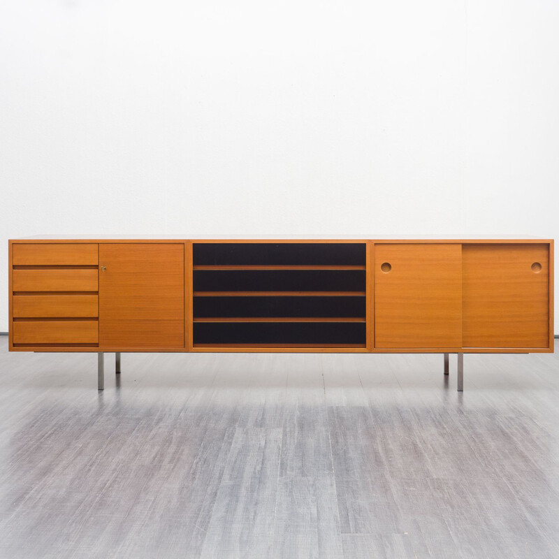 Vintage xxl walnut two-coloured sideboard, 1960s