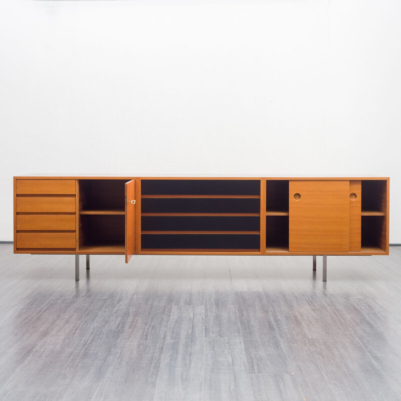 Vintage xxl walnut two-coloured sideboard, 1960s