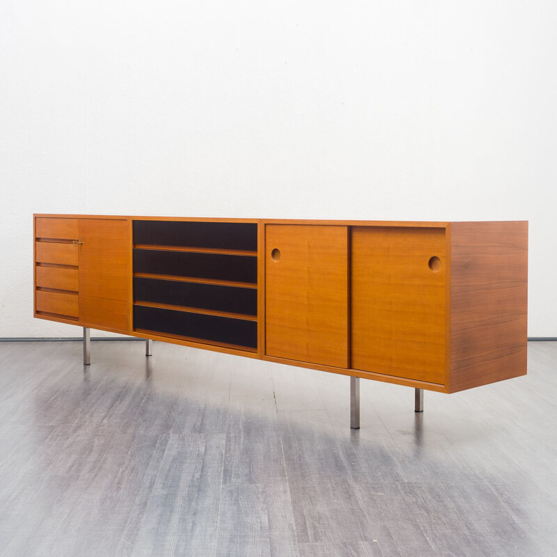 Vintage xxl walnut two-coloured sideboard, 1960s