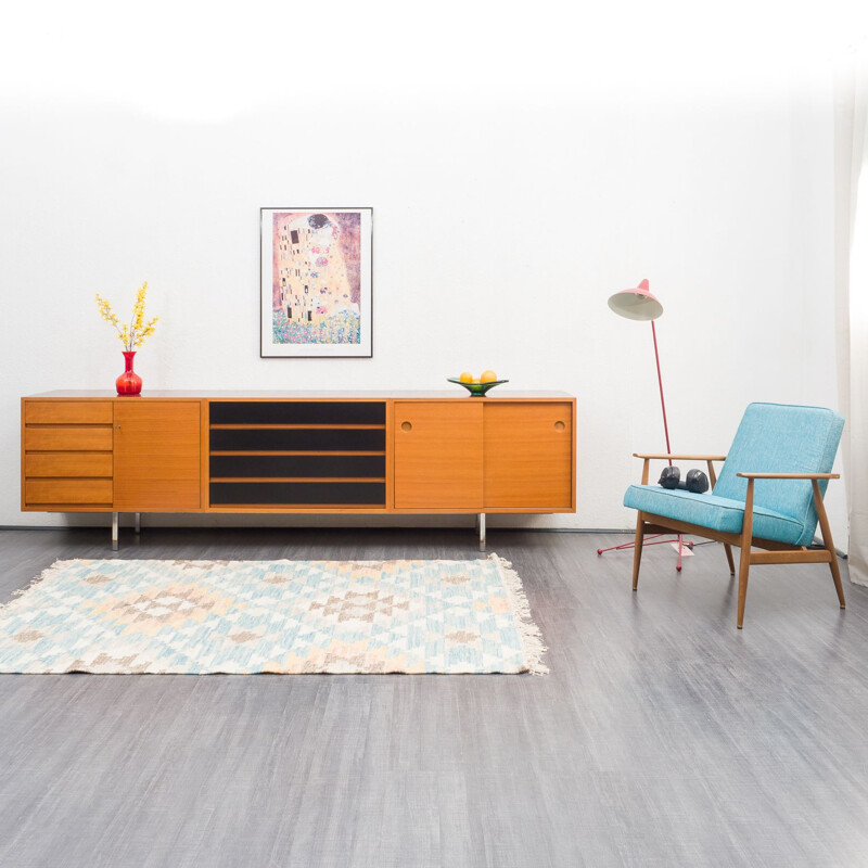 Vintage xxl walnut two-coloured sideboard, 1960s