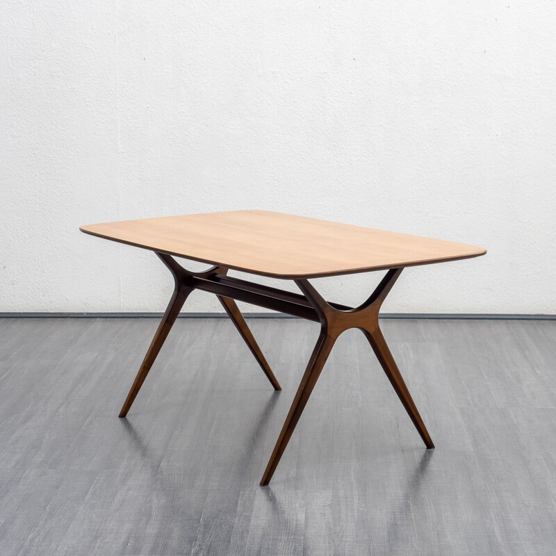 Mid century coffee table with scissors legs, 1950s