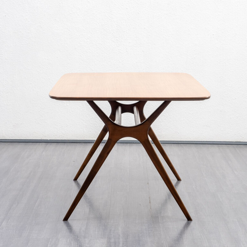 Mid century coffee table with scissors legs, 1950s