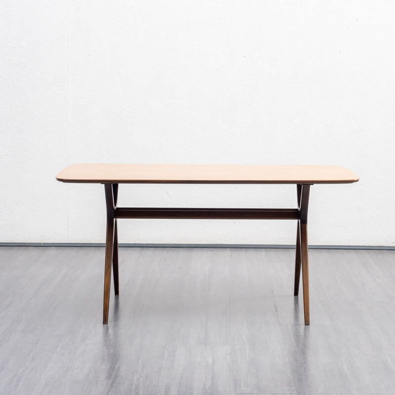 Mid century coffee table with scissors legs, 1950s