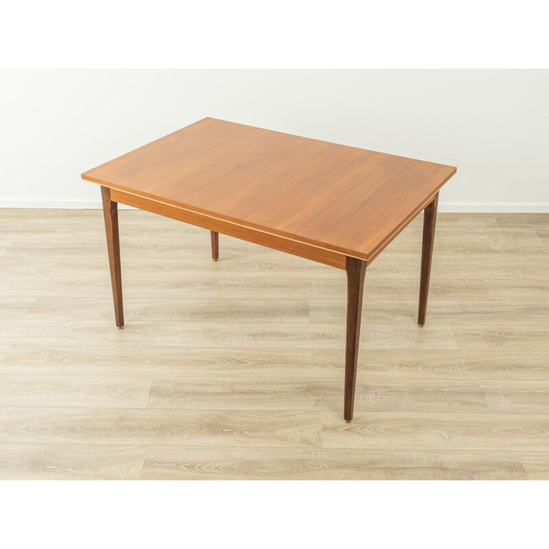 Vintage solid walnut dining table by Lübke, Germany 1960s