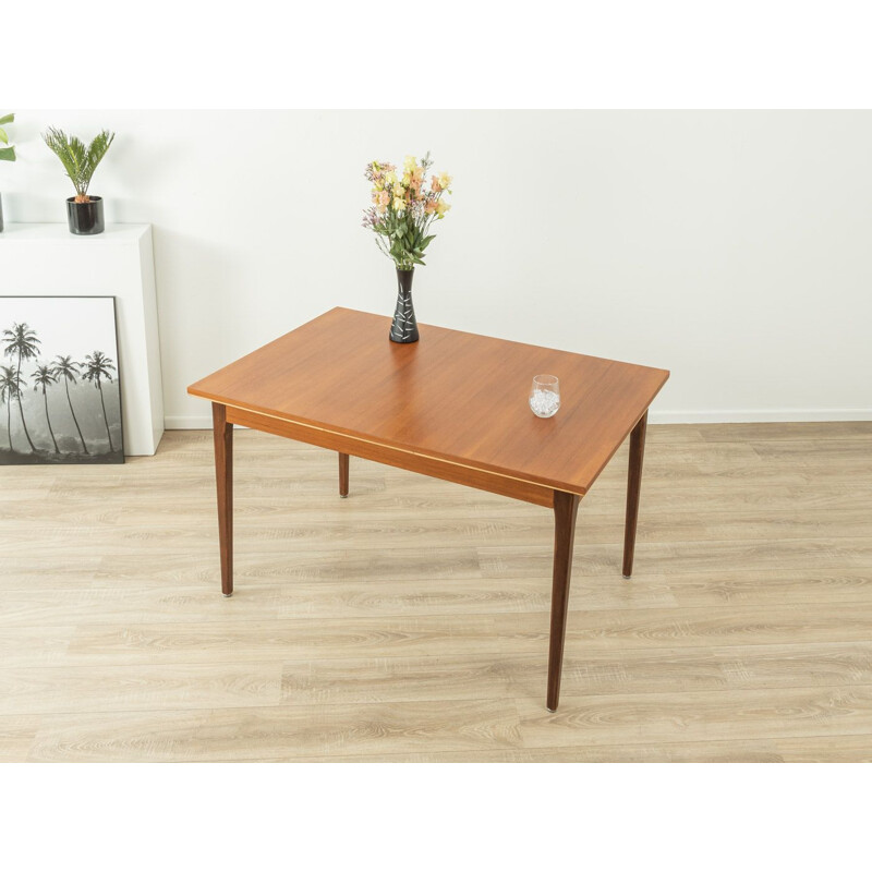 Vintage solid walnut dining table by Lübke, Germany 1960s