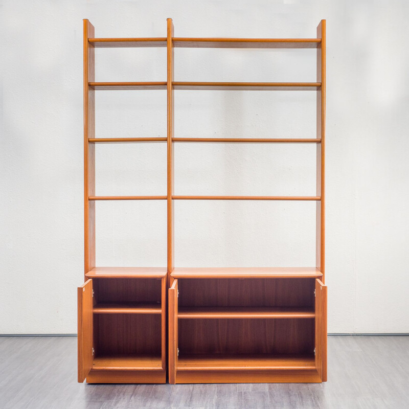 Vintage teak free-standing shelving system by Jesper,  Denmark