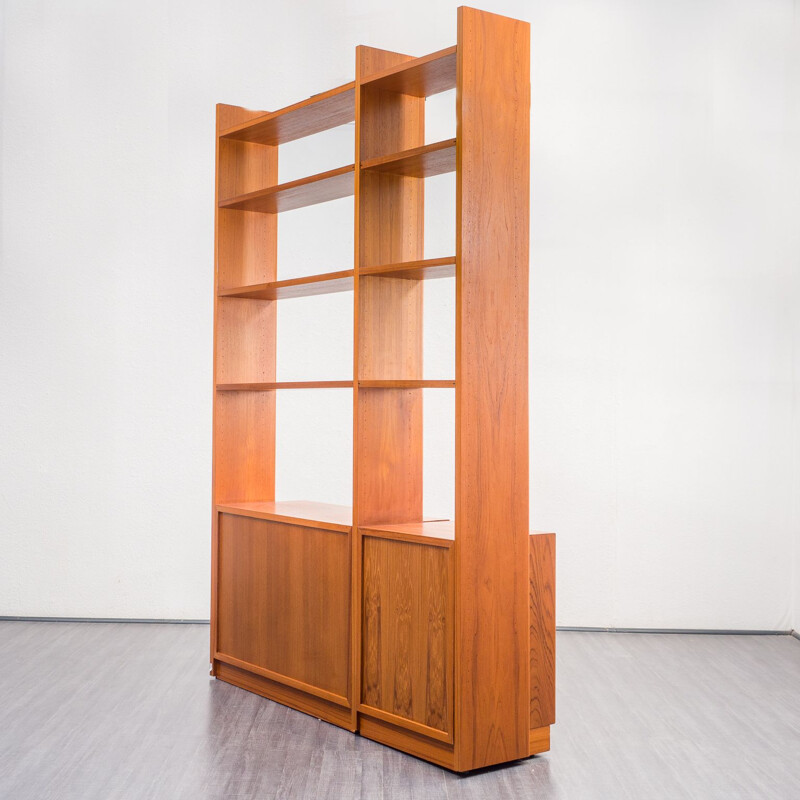 Vintage teak free-standing shelving system by Jesper,  Denmark