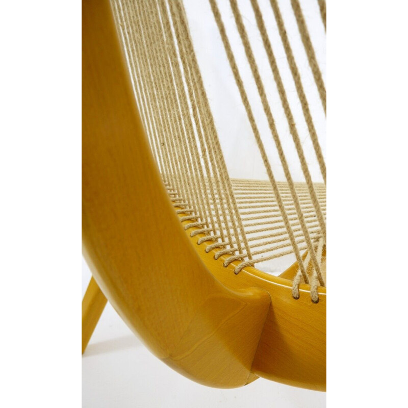 Fauteuil "harpe" vintage de Jørgen Høvelskov et Jorgen Christensen - Danemark 1963