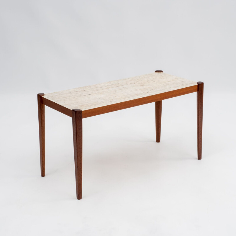 Vintage teak side table with formica top, 1960s