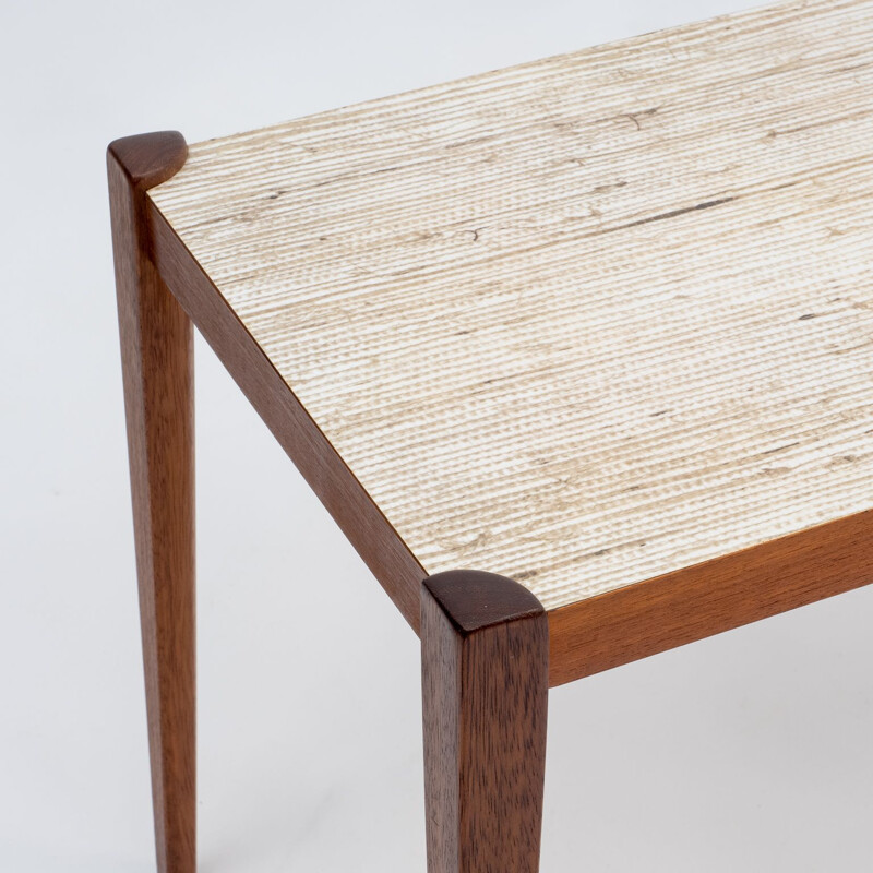 Vintage teak side table with formica top, 1960s