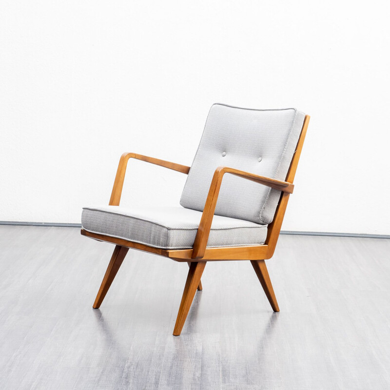 Mid-century walnut armchair for Knoll Antimott, 1950s