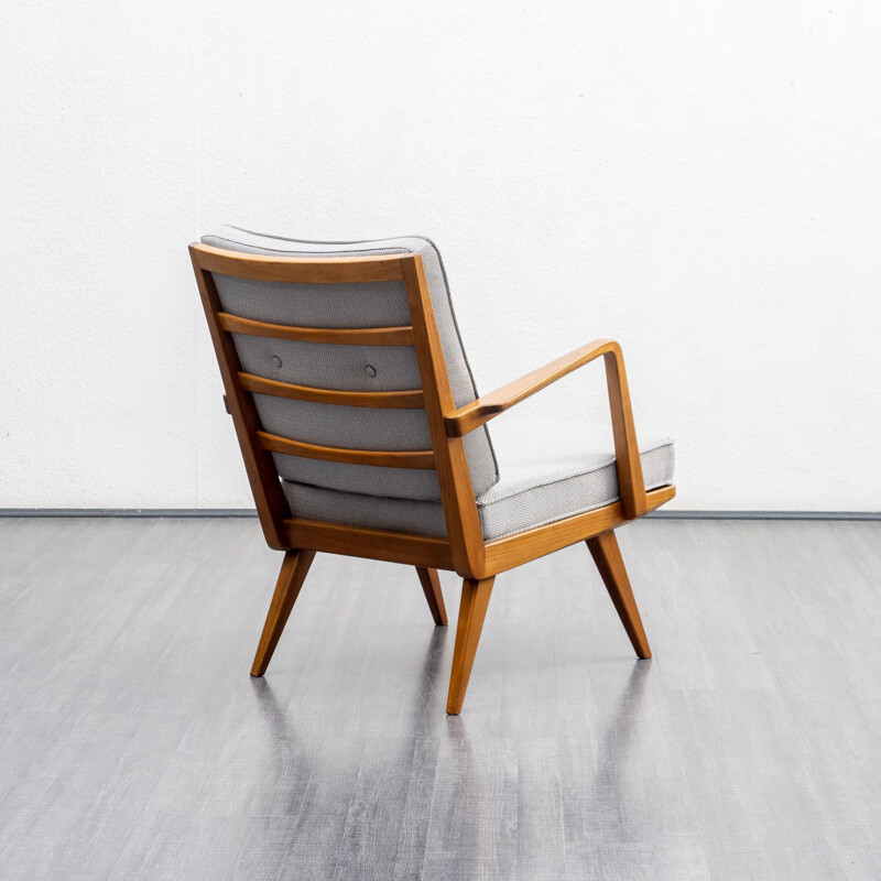 Mid-century walnut armchair for Knoll Antimott, 1950s