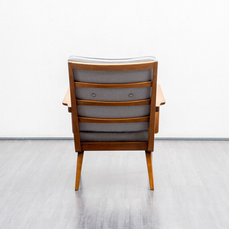 Mid-century walnut armchair for Knoll Antimott, 1950s