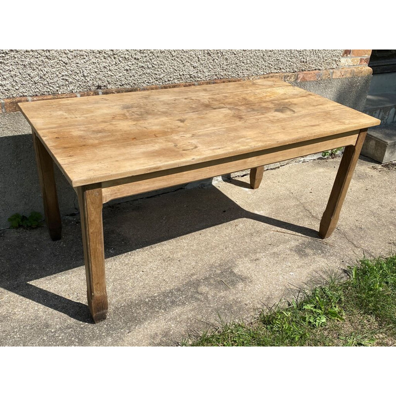 Vintage solid wood table, 1950s