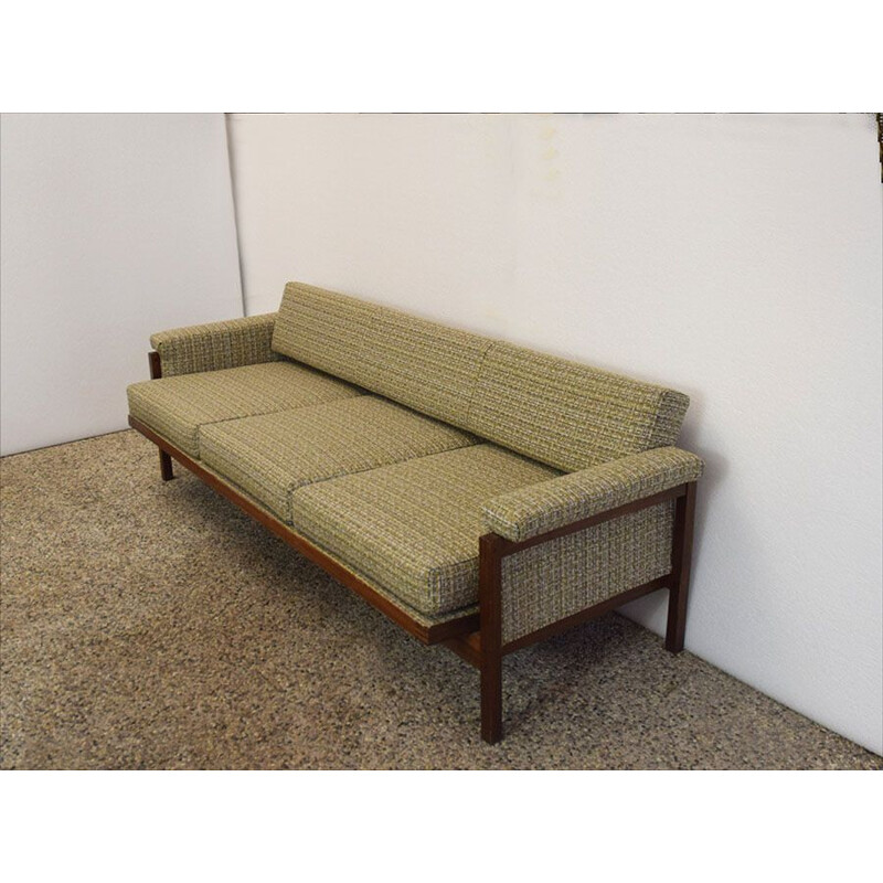 Sofá cama escandinavo vintage de palisandro, 1960