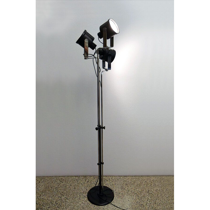 Vintage three-light floor lamp for Luci Milano, 1970