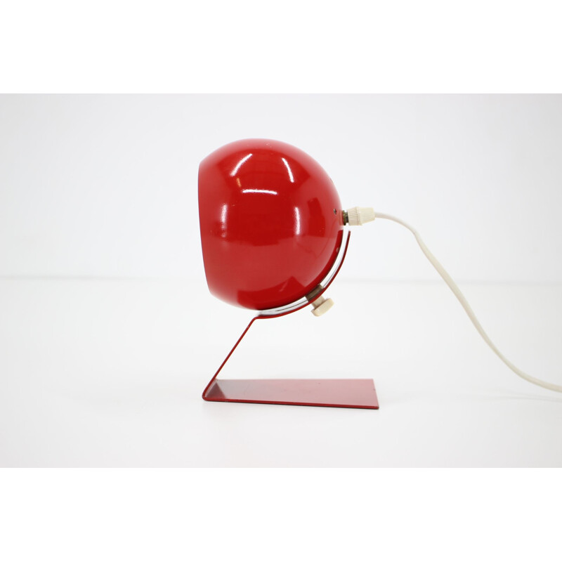 Vintage red adjustable table lamp, Germany 1960