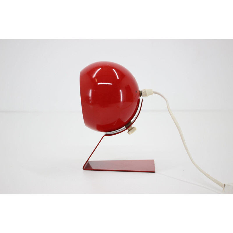 Vintage red adjustable table lamp, Germany 1960