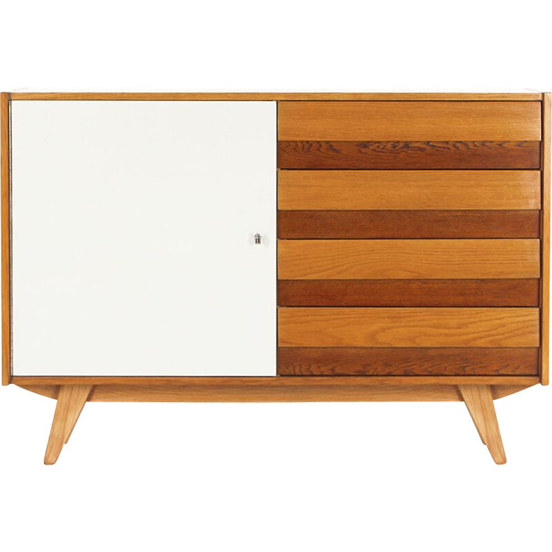 Mid century highboard U 458 with four drawers by Jiri Jiroutek for Interier Praha, 1960s