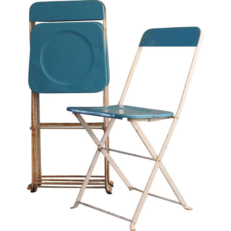 Set of 4 vintage folding garden chairs, 1950s