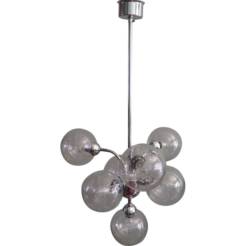 Mid century Sputnik chandelier by Massive Belgium, 1970s