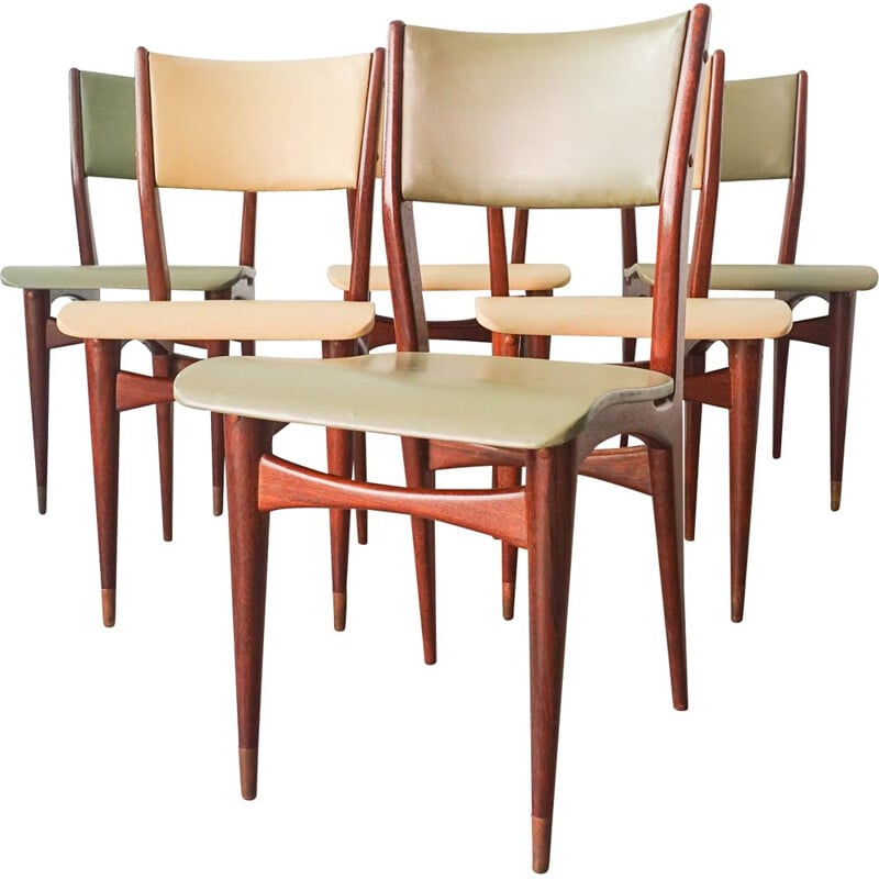 Set of 6 vintage dining chairs by Altamira, Portugal 1950s