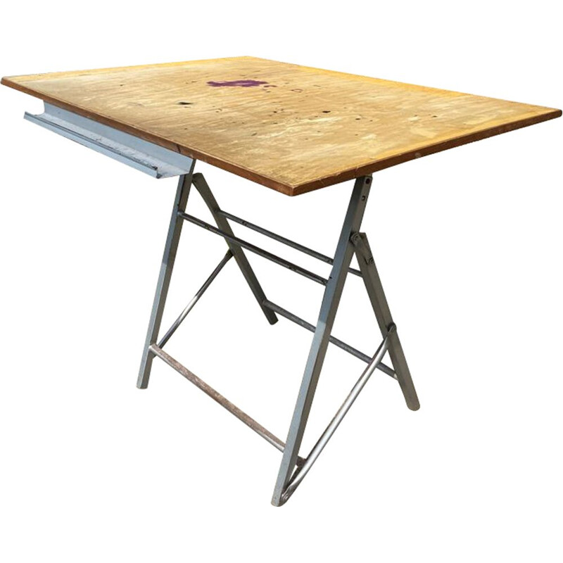 Vintage architect's folding drawing table for Sipe, 1950