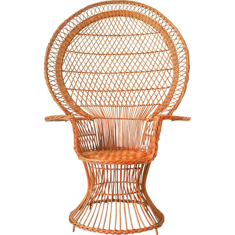 Fauteuil “Emanuelle” vintage ou fauteuil Peacock, 1970