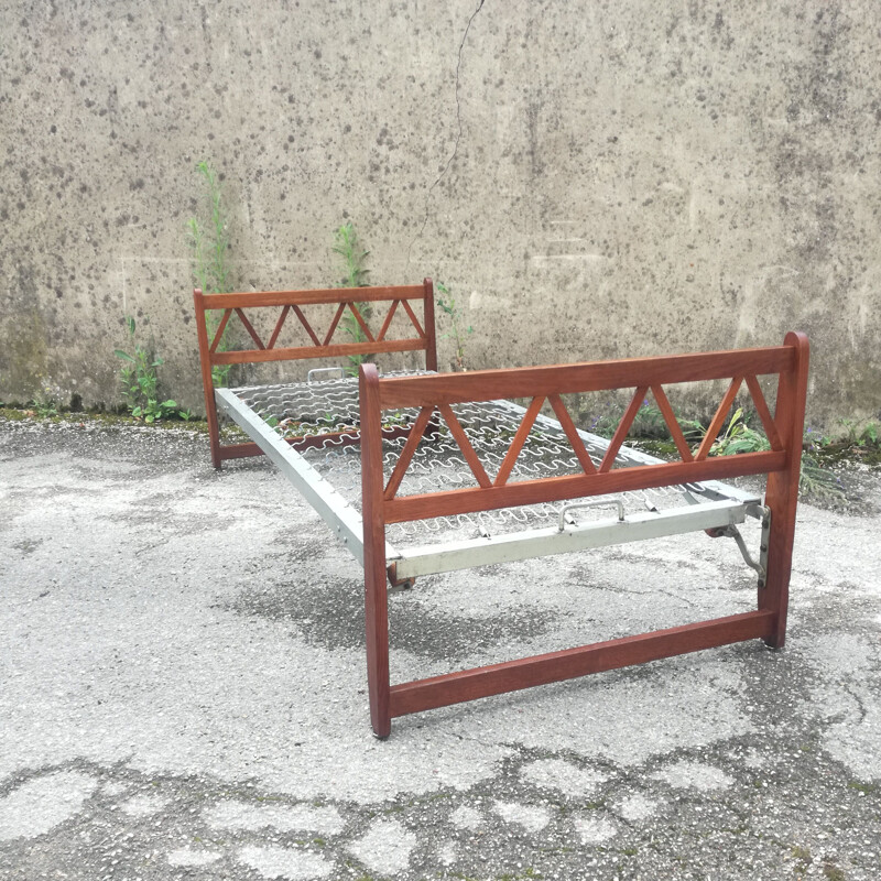 Vintage daybed in solid beech, 1960s