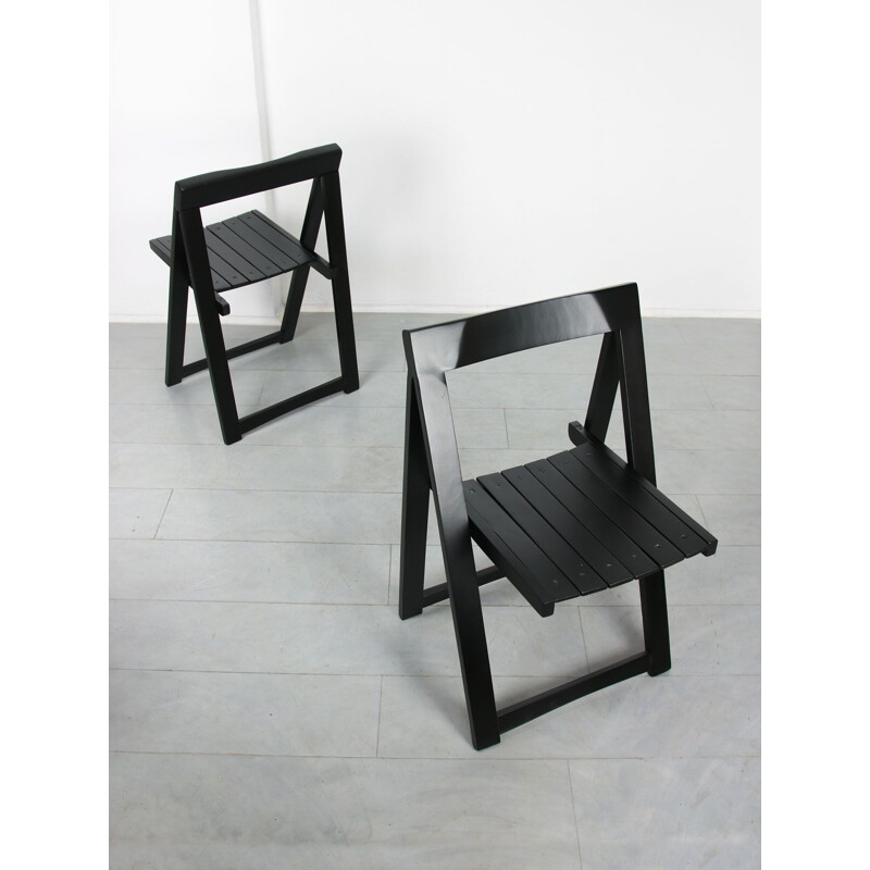 Pareja de sillas plegables vintage Trieste de Aldo Jacober y Pierangela d'Aniello para Bazzani