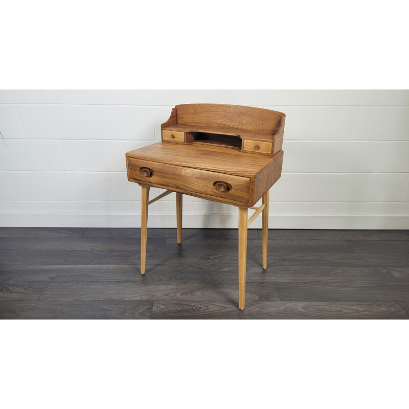 Vintage solid elm desk by Ercol, 1960