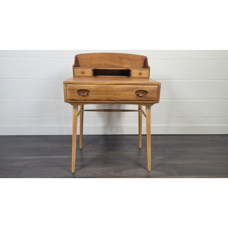 Vintage solid elm desk by Ercol, 1960