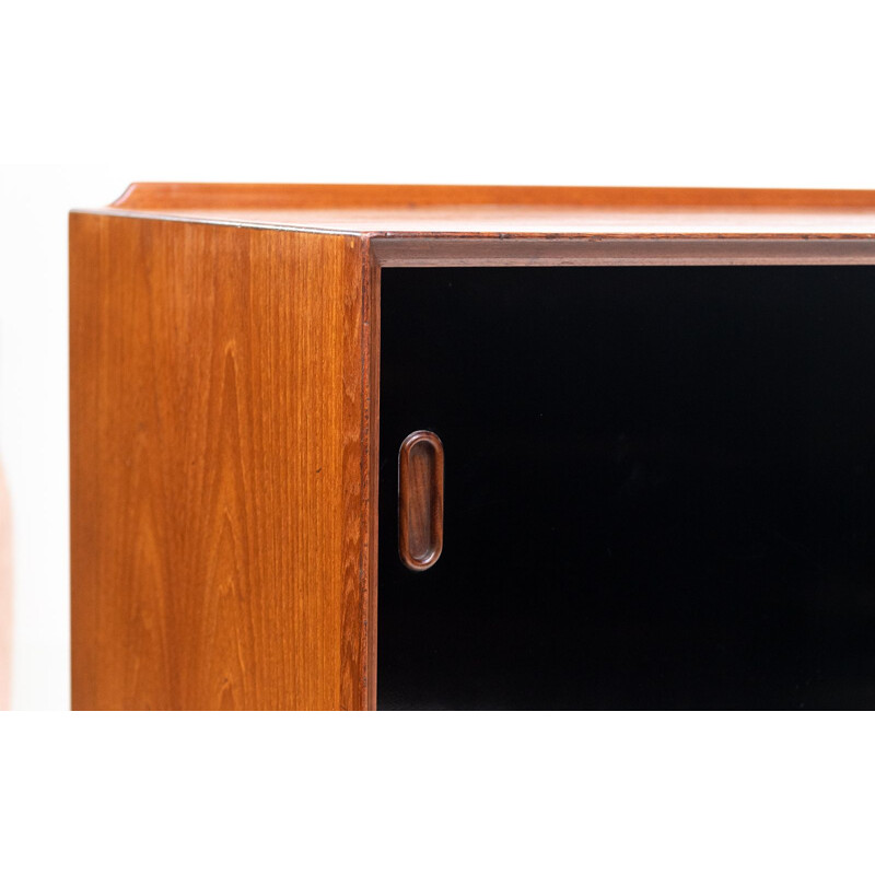 Vintage teak highboard with sliding doors by Arne Vodder for Sibast, Danish