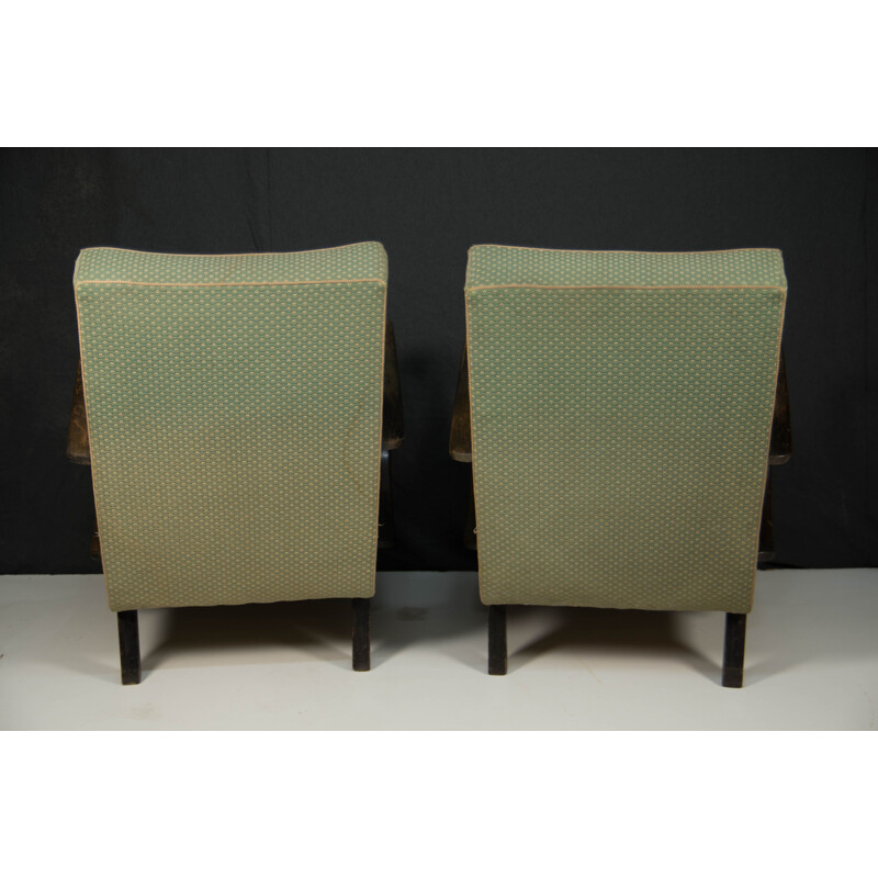 Pair of vintage armchairs by Jindrich Halabala, 1950