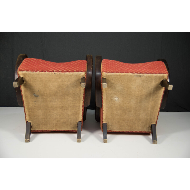 Pair of vintage armchairs by Jindrich Halabala, 1950