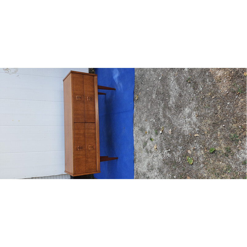 Vintage teak sideboard with 4 drawers, Scandinavian