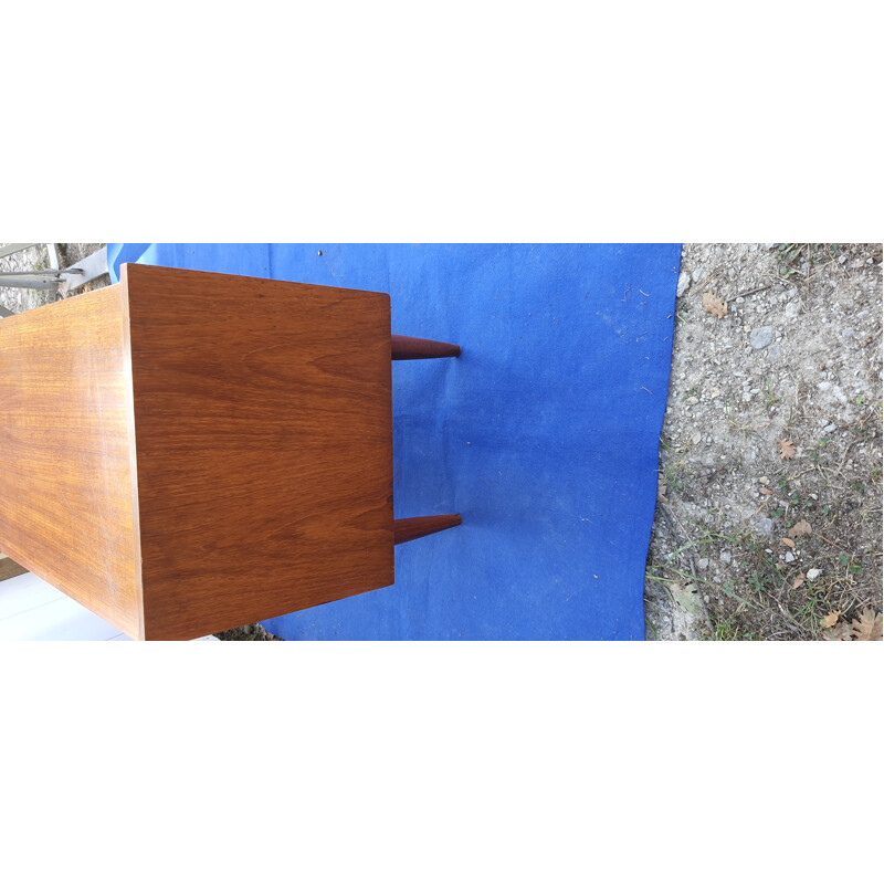 Vintage teak sideboard with 4 drawers, Scandinavian