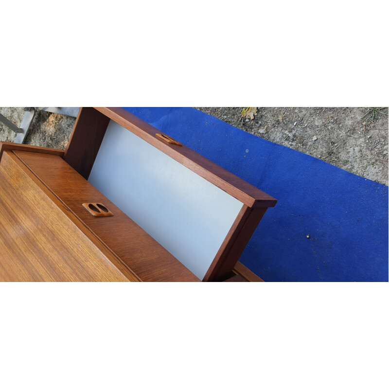 Vintage teak sideboard with 4 drawers, Scandinavian