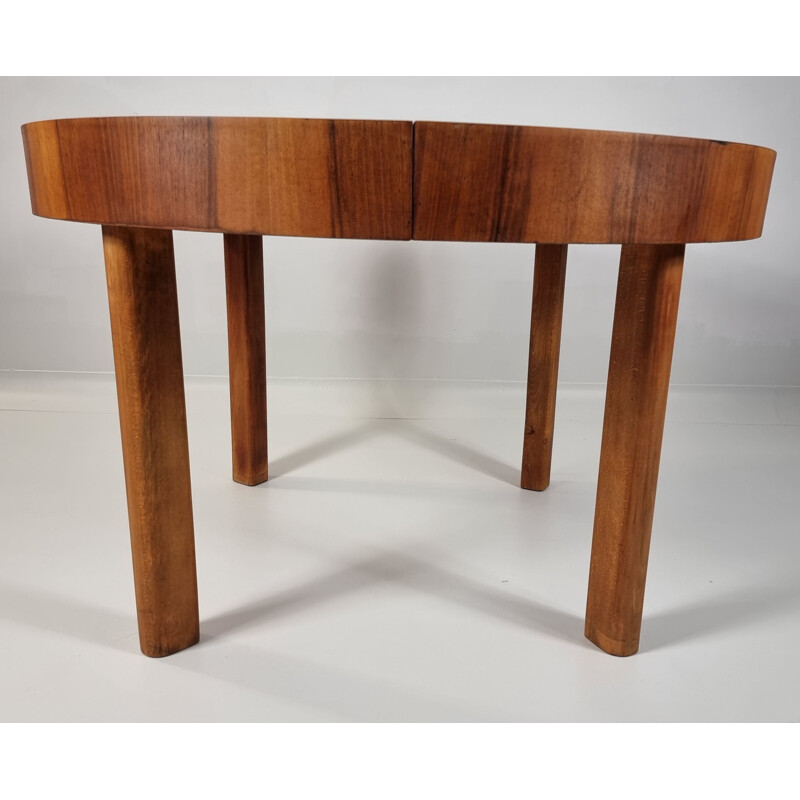 Vintage walnut table, Art Deco 1940