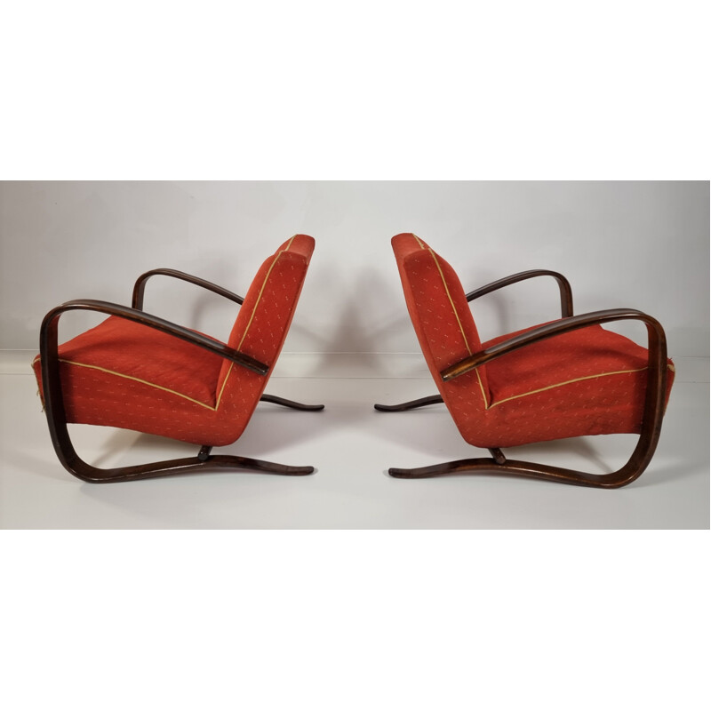 Pair of vintage armchairs H 269 by Jindřich Halabala, Czech Republic 1930