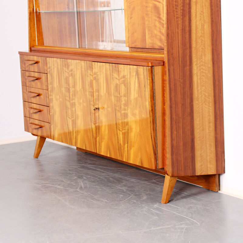 Vintage sideboard with display case by František Jirak