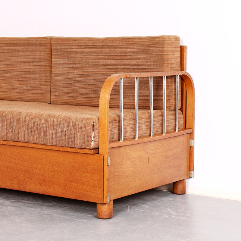 Sofá-cama dobrável Vintage por Jindřich Halabala